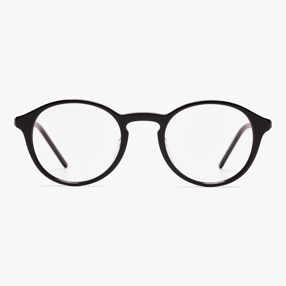 Luxreaders stylish Ærø Black Reading glasses. Made from Titanium in a Round shape.