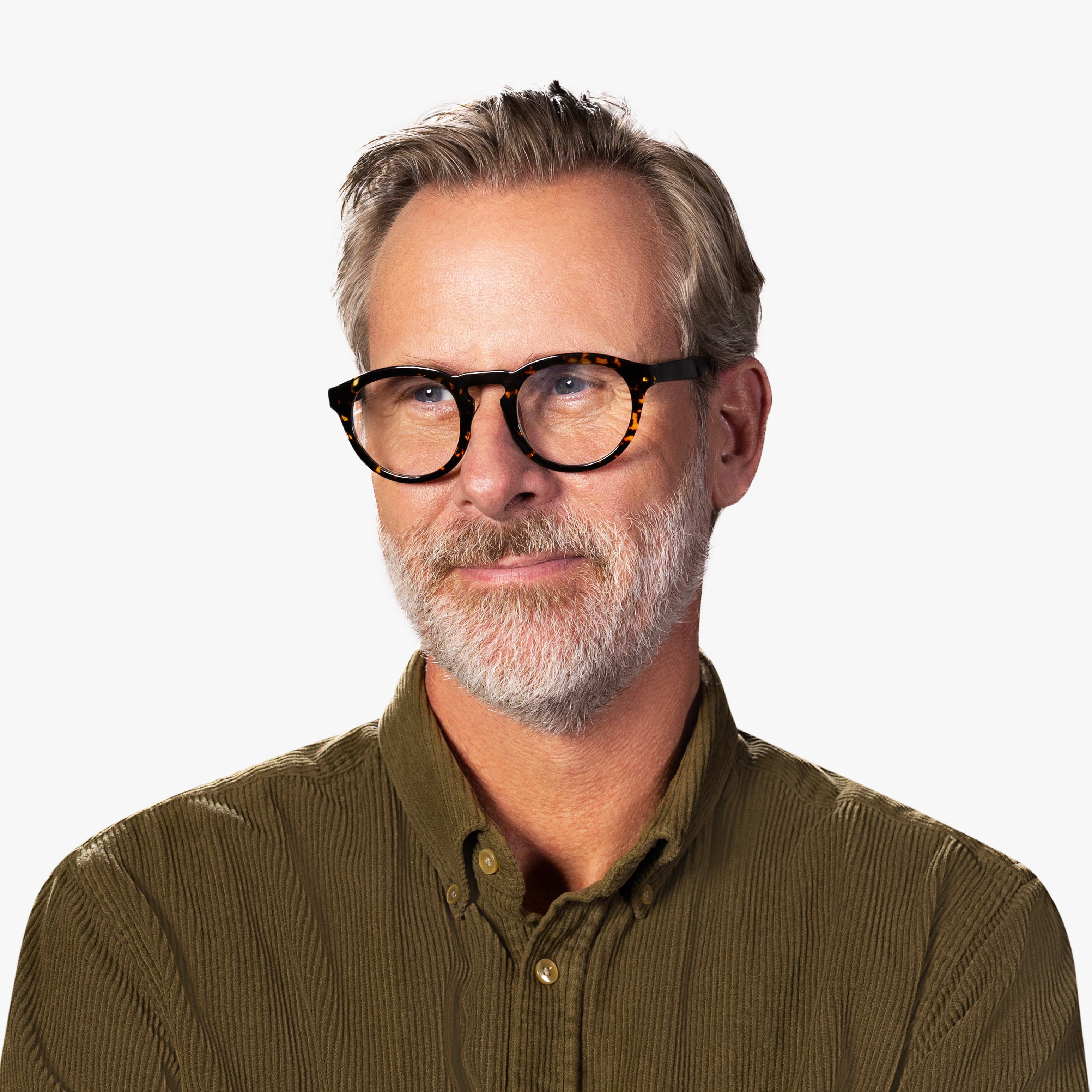 Luxreaders stylish Men's Gråsten Dark Turtle Reading glasses. Made from Bio-acetate in a Round shape.