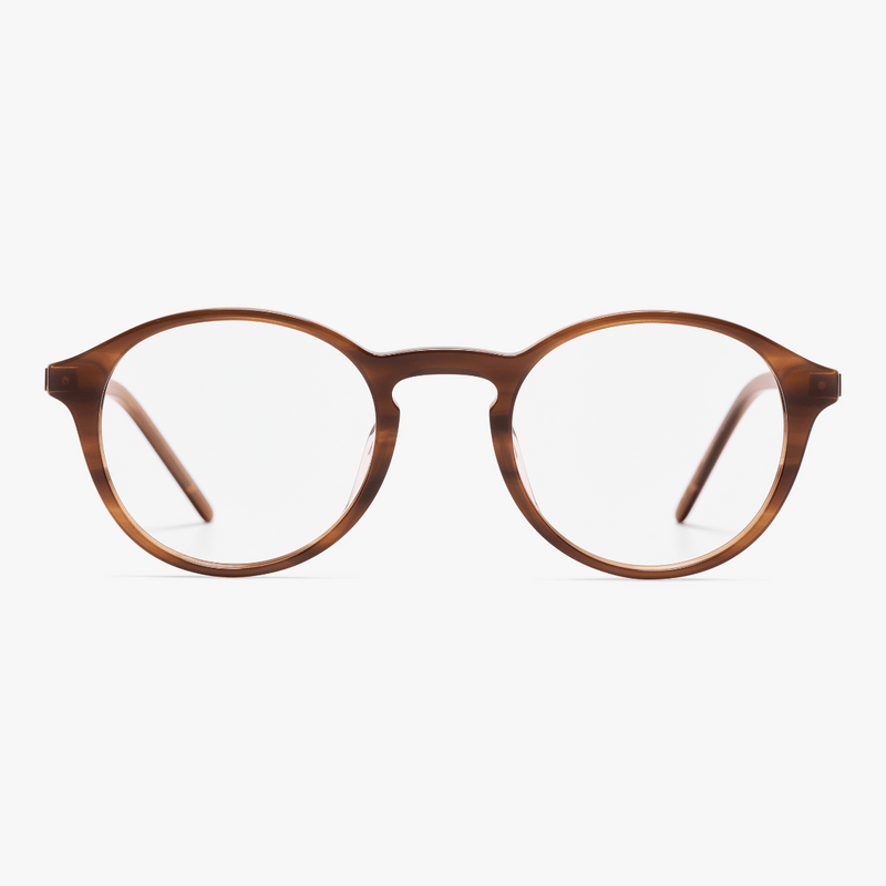 Ærø Pale Brown round reading glasses with simple design