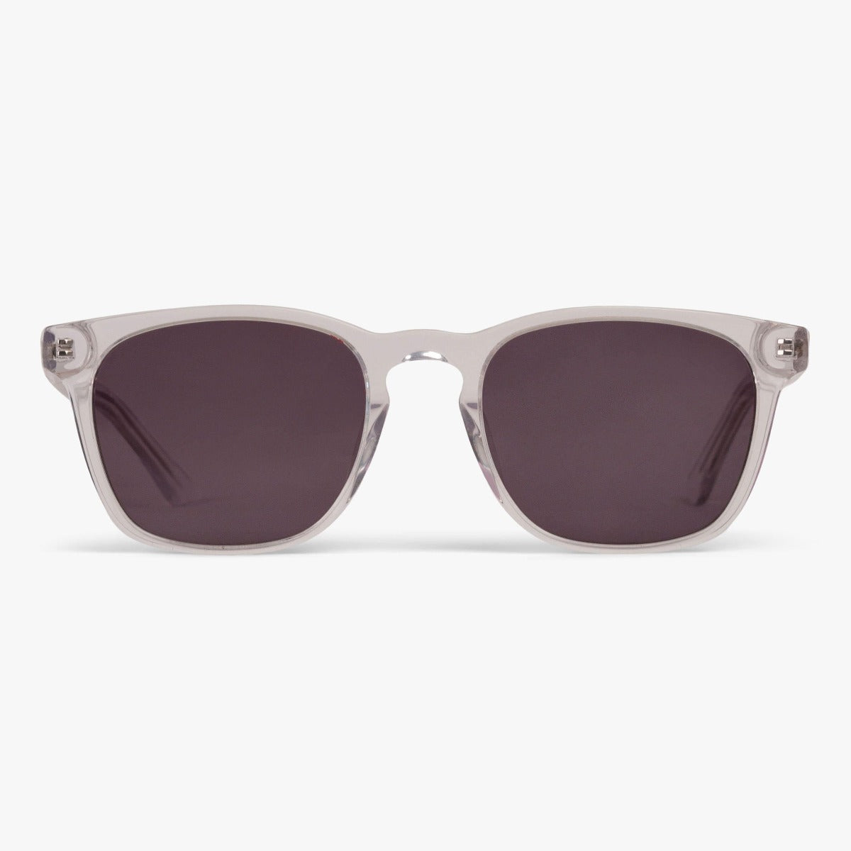 Luxreaders stylish Bornholm Crystal White Sunglasses. Made from Acetate in a Square shape.