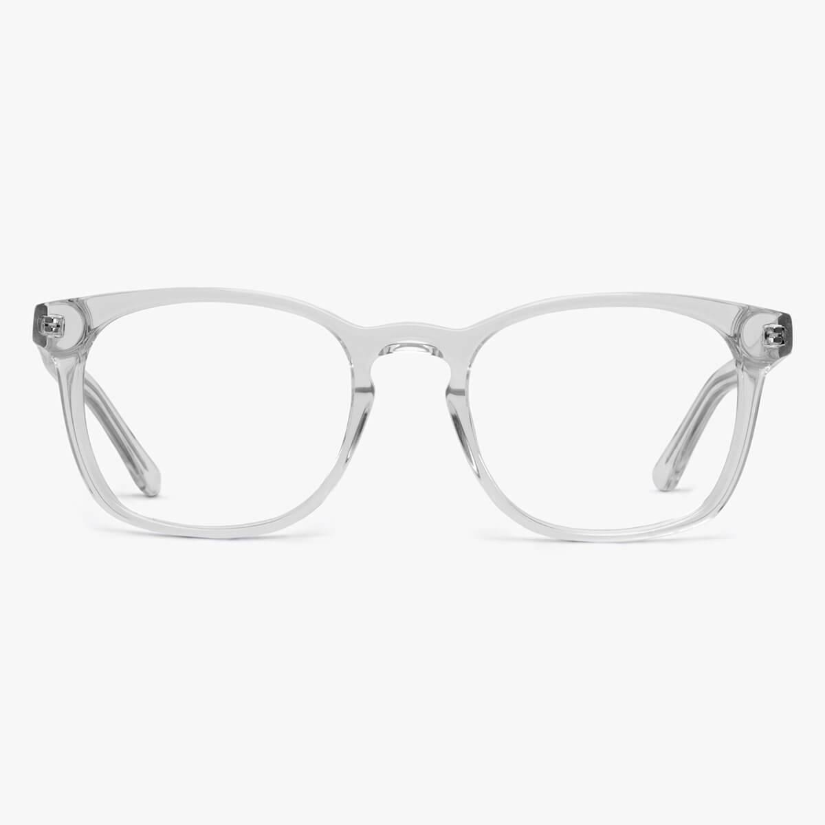 Bornholm Crystal White square clear reading glasses