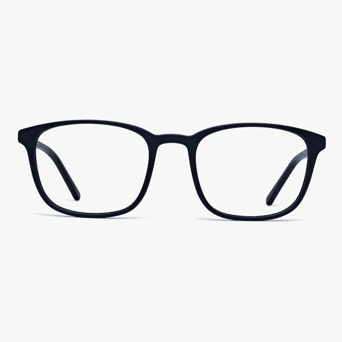 Luxreaders stylish Women's Ebeltoft Black Reading glasses. Made from Acetate in a Square shape.