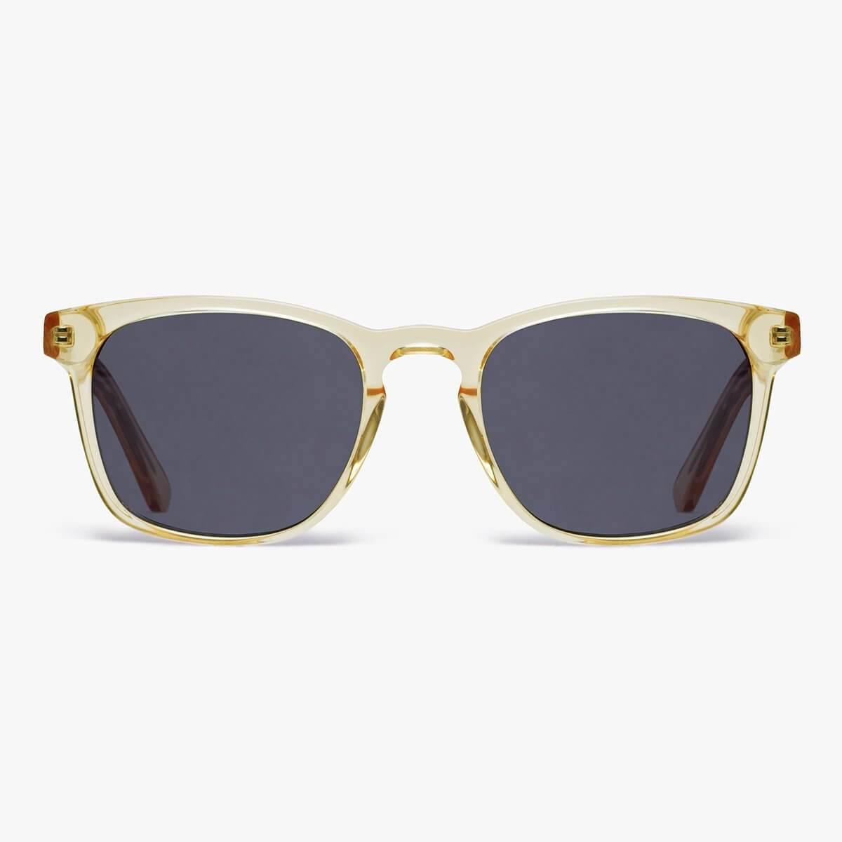 Luxreaders stylish Women's Bornholm Crystal Lemon Sunglasses. Made from Acetate in a Square shape.