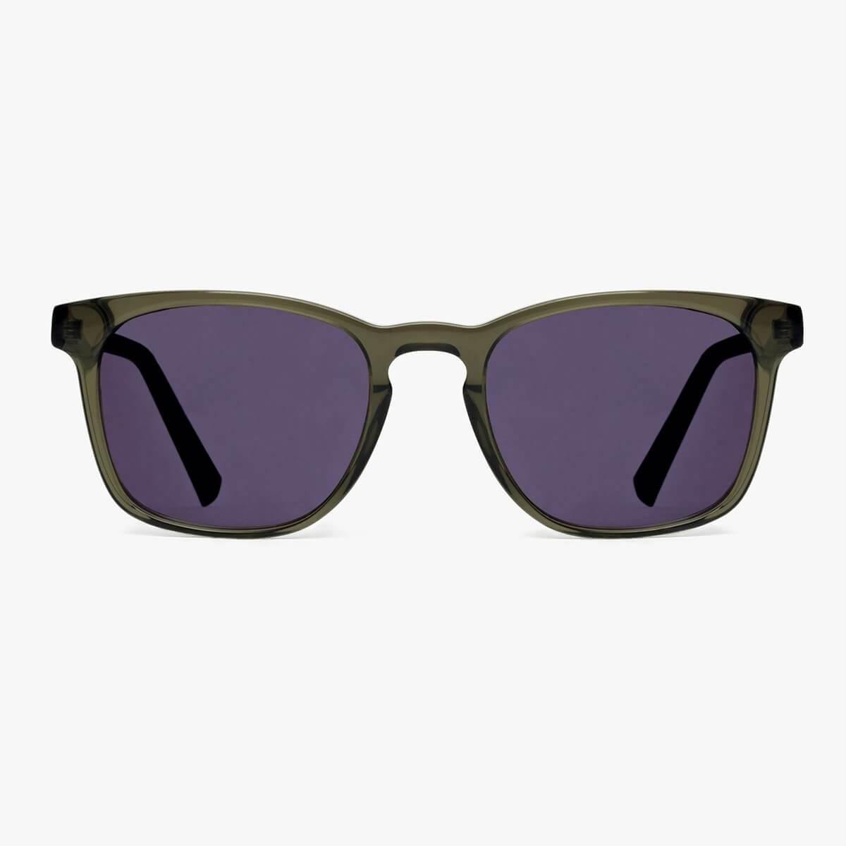 Luxreaders stylish Women's Bornholm Shiny Olive Sunglasses. Made from Acetate in a Square shape.