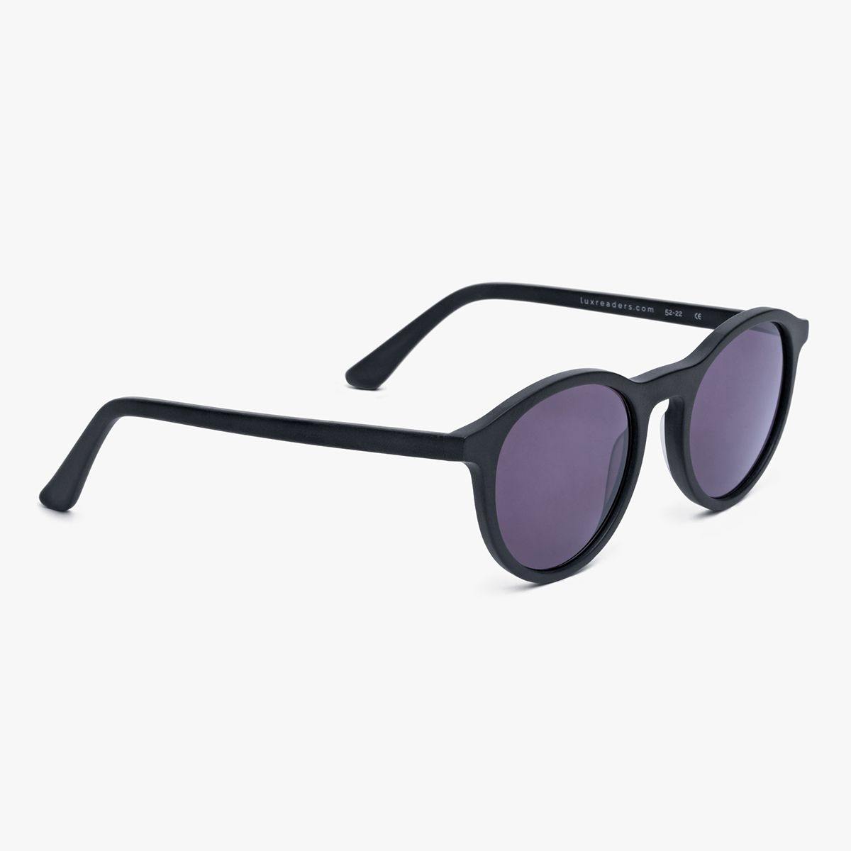 Luxreaders stylish Men's Løkken Black Sunglasses. Made from Acetate in a Round shape.