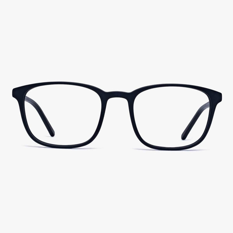 Ebeltoft Black rectangular glasses with black frames
