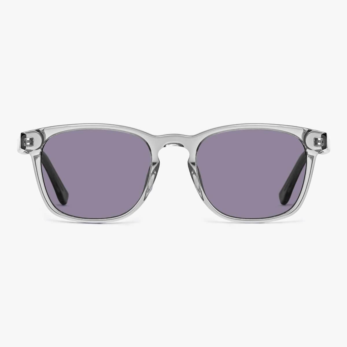 Men's Bornholm Crystal Grey sunglasses with purple lenses