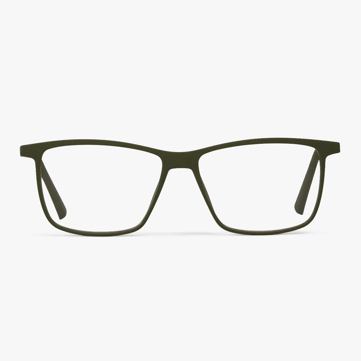 Men's København Dark Army rectangular glasses in dark green
