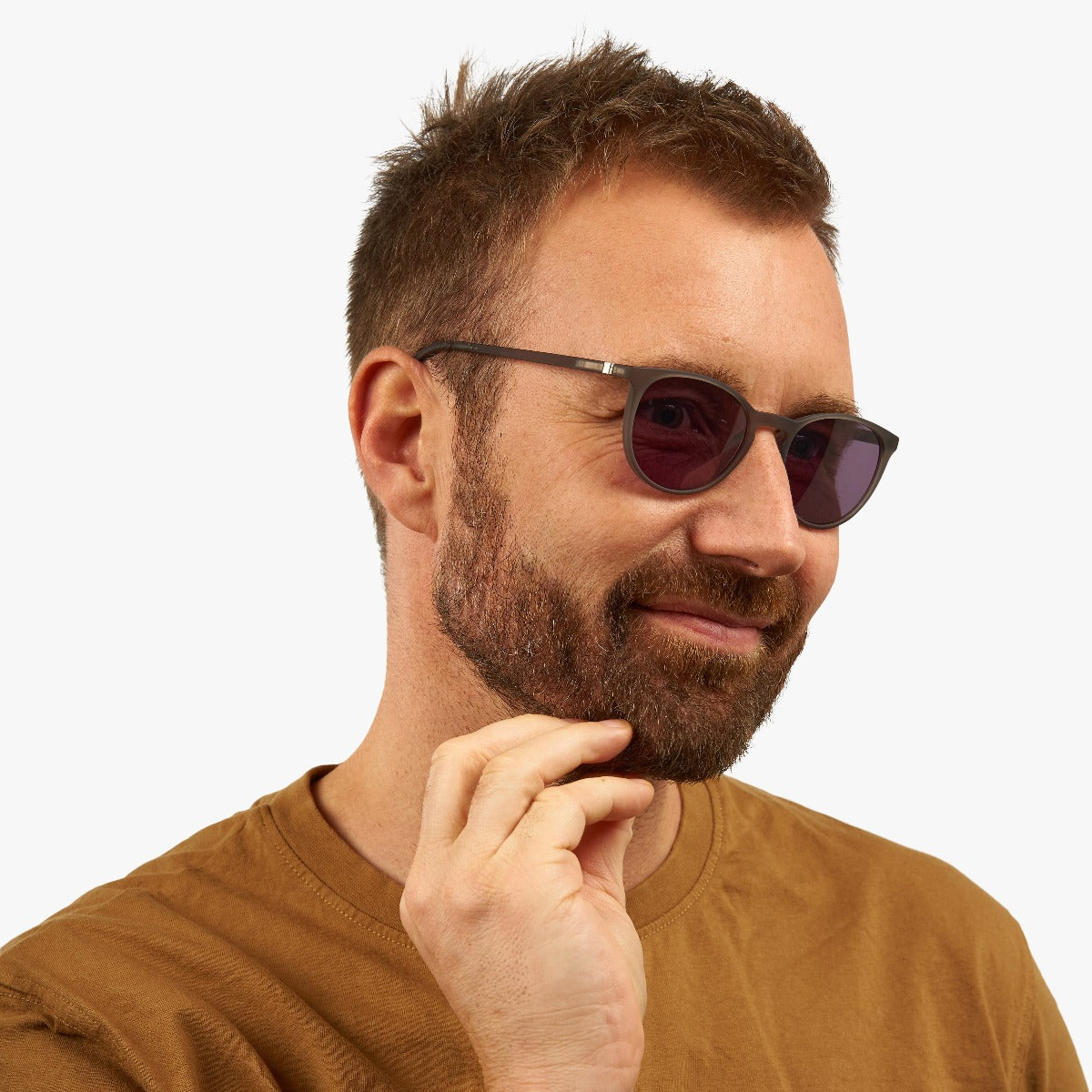 Person wearing Men's Stockholm Grey sunglasses