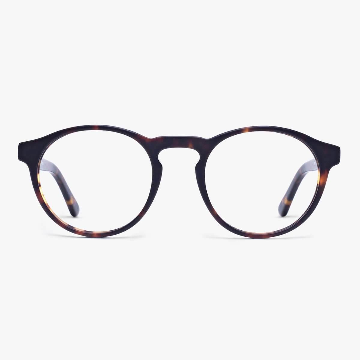 Men's Trondheim Dark Turtle round tortoiseshell glasses