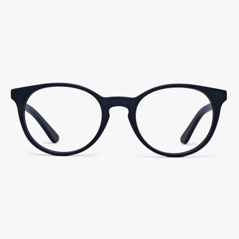 Örebro Black round eyeglasses with black acetate frame