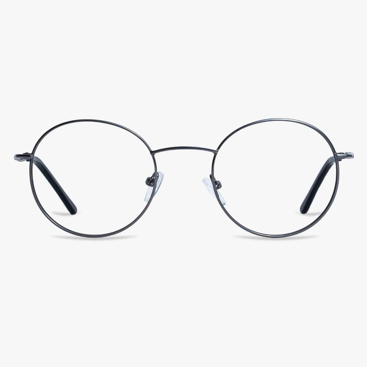 Luxreaders stylish Women's Tromsø Gun Reading glasses. Made from Stainless steel in a Round shape.
