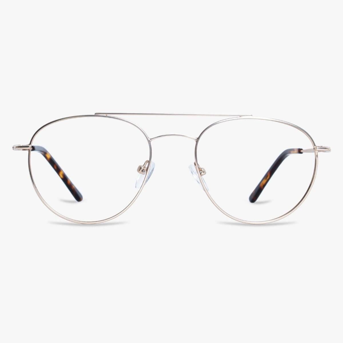 Luxreaders stylish Göteborg Gold Reading glasses. Made from Stainless steel in a Round shape.