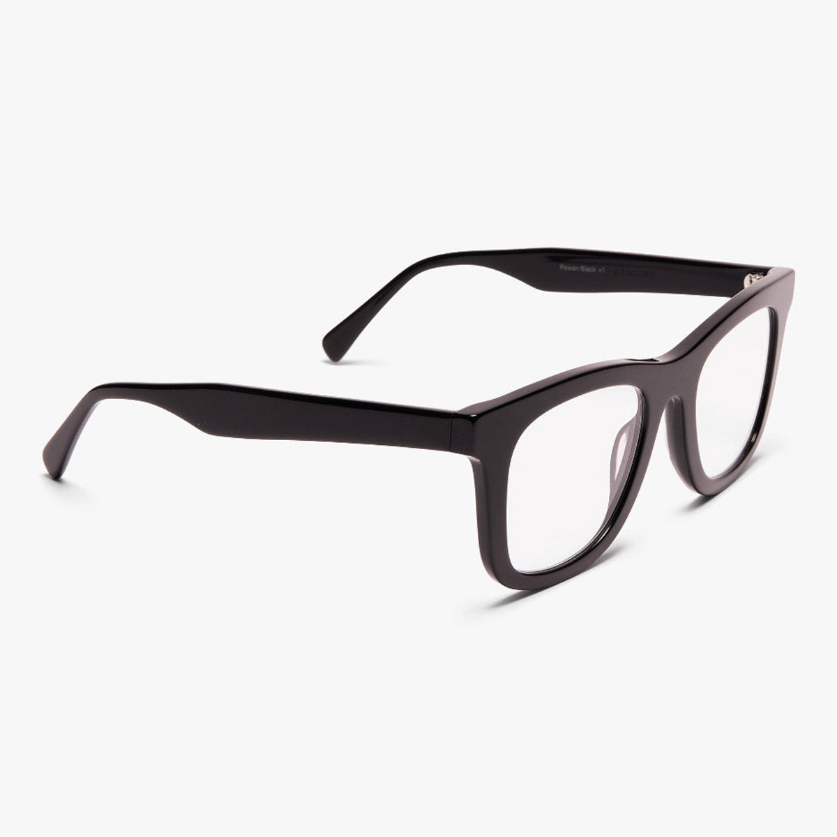Samsø Black rectangular reading glasses with thick black frames