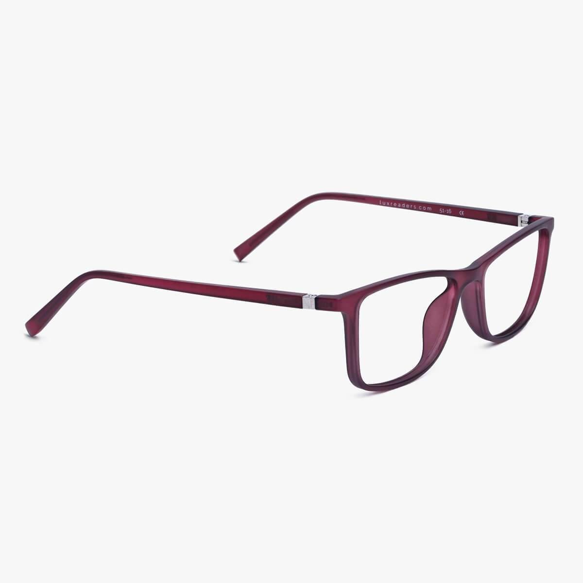 Luxreaders Skagen Red rectangular glasses with rich red frames