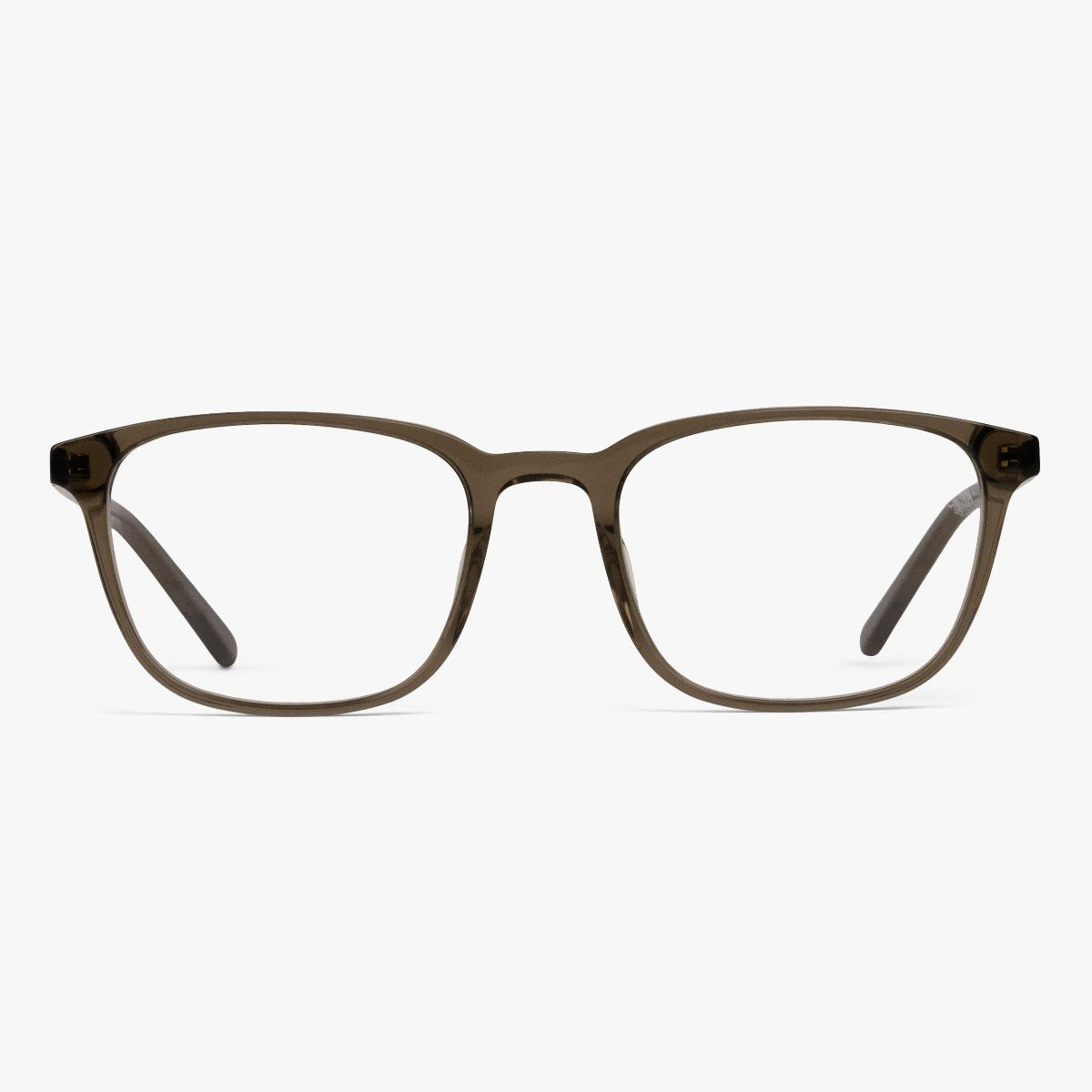 Luxreaders stylish Men's Ebeltoft Shiny Olive Blue light glasses. Made from Acetate in a Square shape.