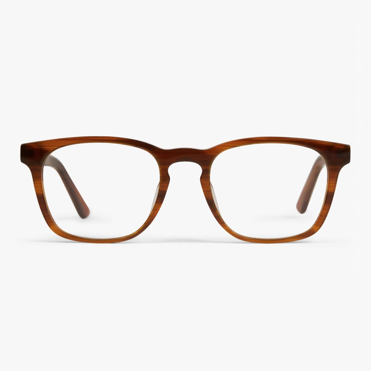 Women's Bornholm shiny walnut rectangular glasses