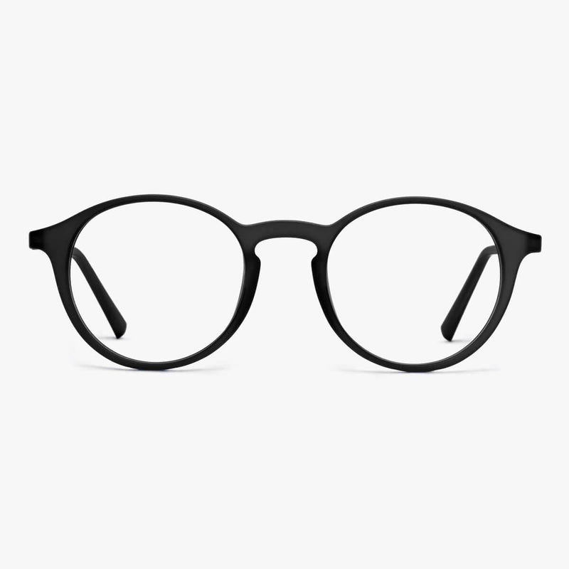 Women's Læsø black round glasses with a minimalist design