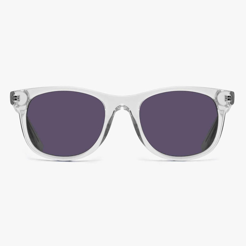 Women's Malmö Crystal White sunglasses with transparent frames