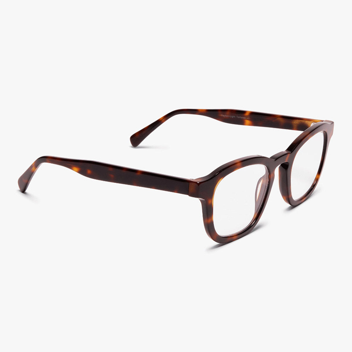 Tortoiseshell square eyeglasses with a classic design