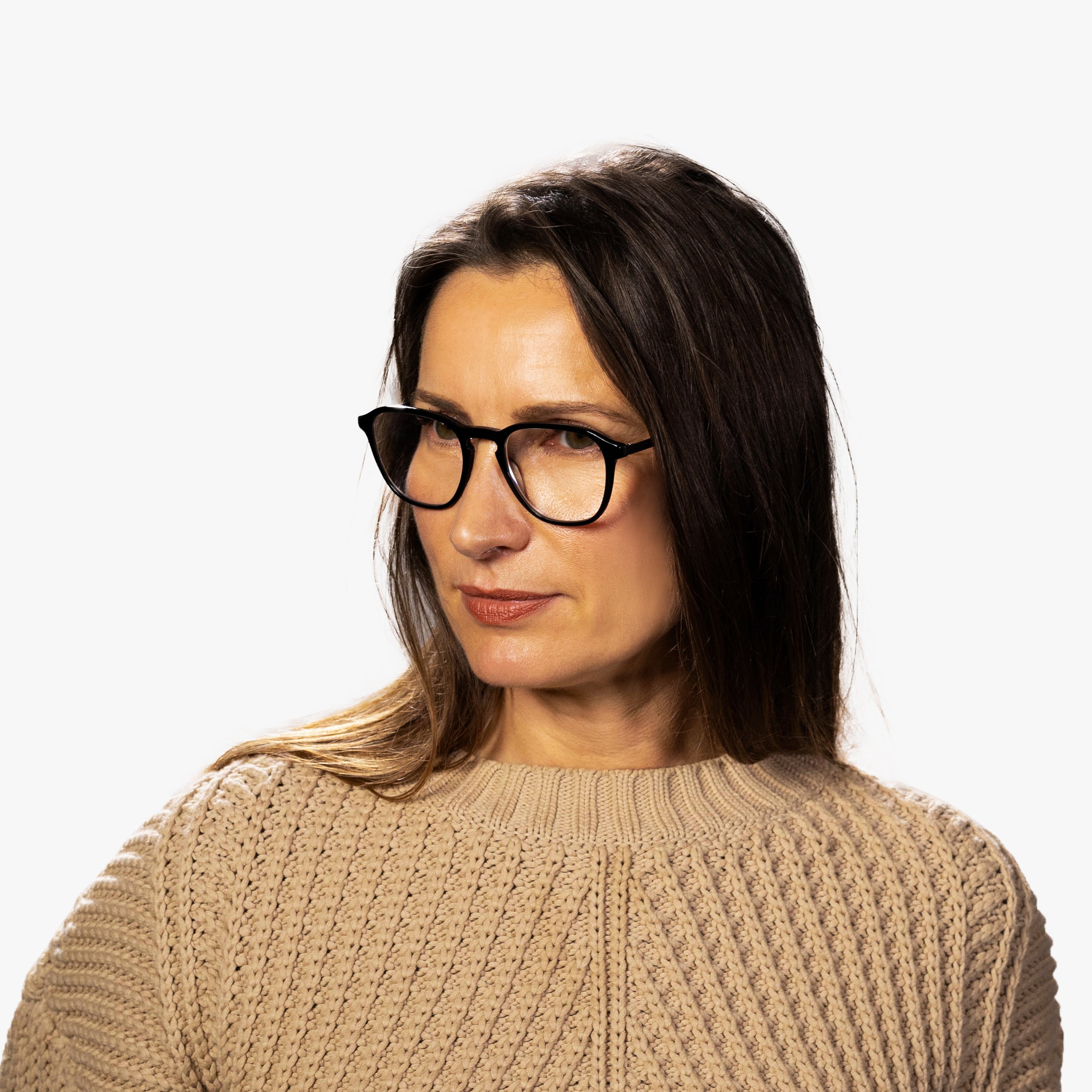 Person wearing Women's Rønne Black glasses