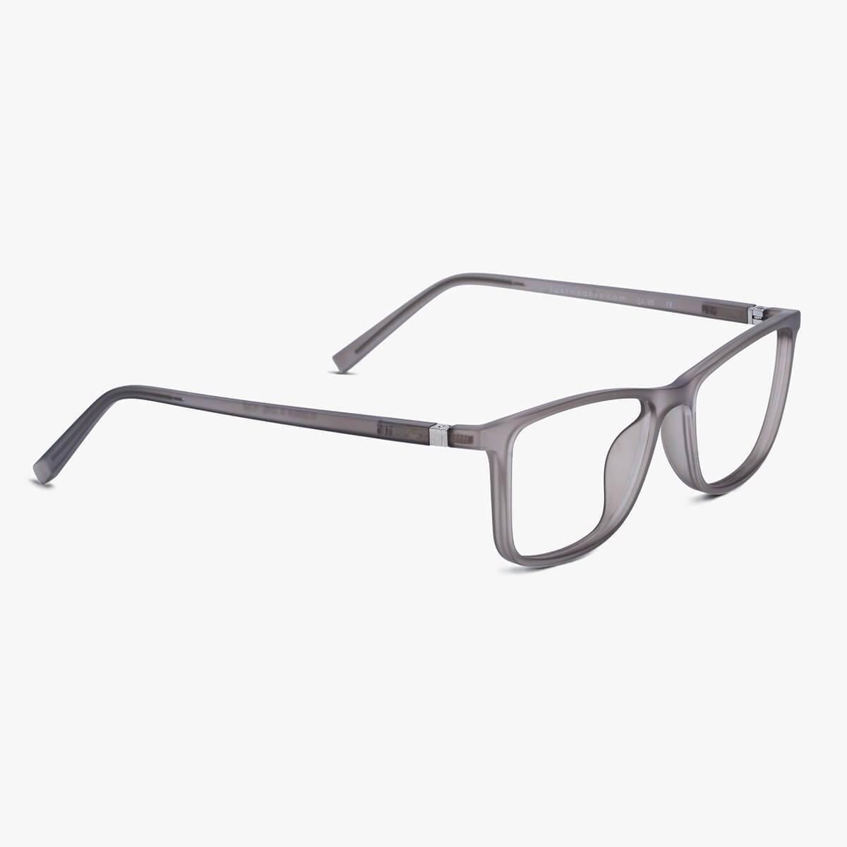 Grey Skagen women's glasses with rectangular frames and clear temples