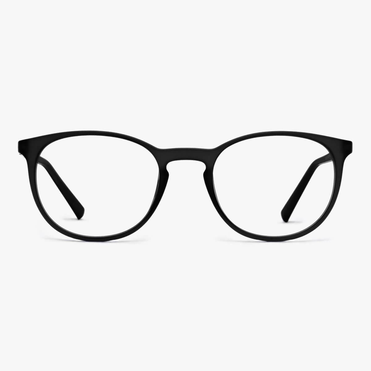 Women's Stockholm black reading glasses with round frames