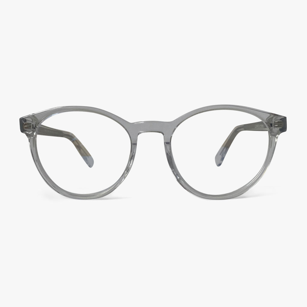 Buy Men's Quincy Crystal White Blue light glasses - Luxreaders.com