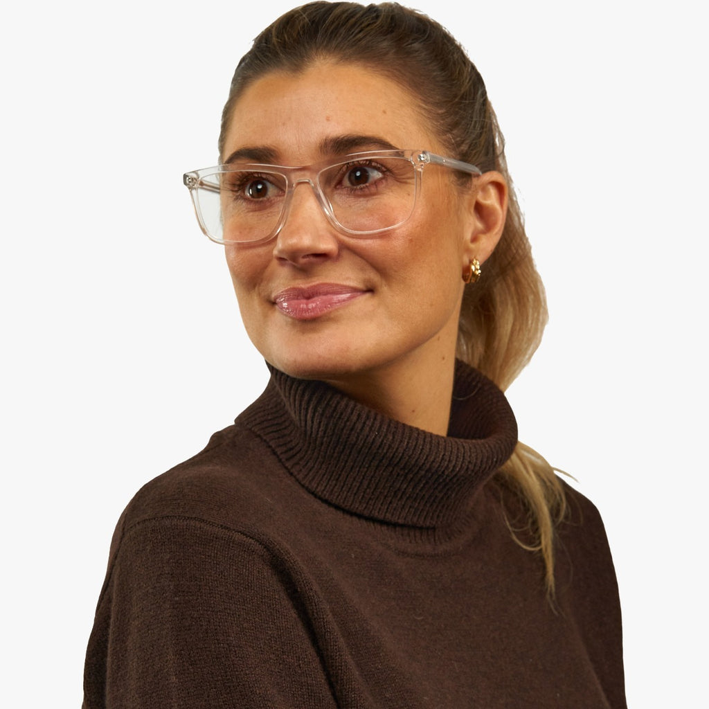 Women's Adams Crystal White Reading glasses - Luxreaders.com