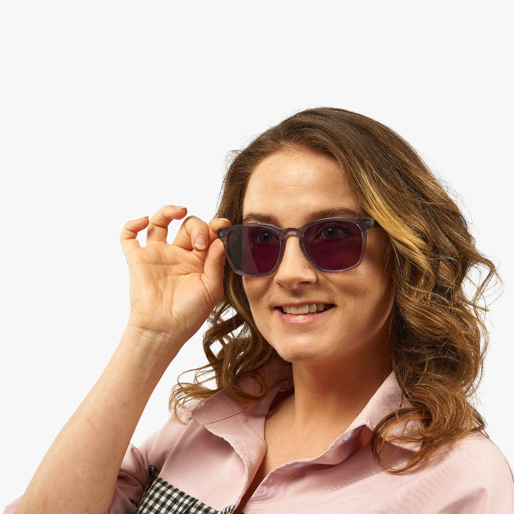 Women's Baker Crystal Grey Sunglasses - Luxreaders.com