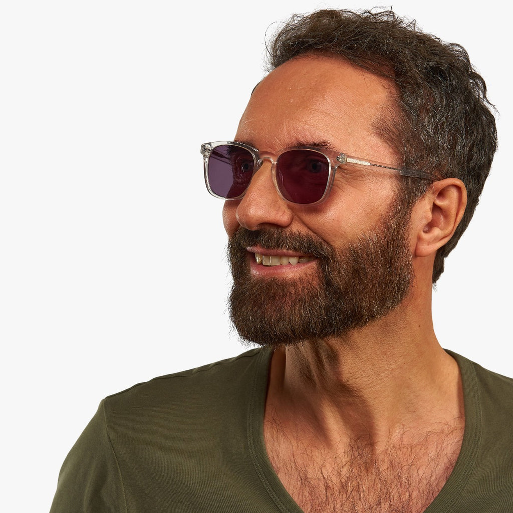 Men's Baker Crystal White Sunglasses - Luxreaders.com