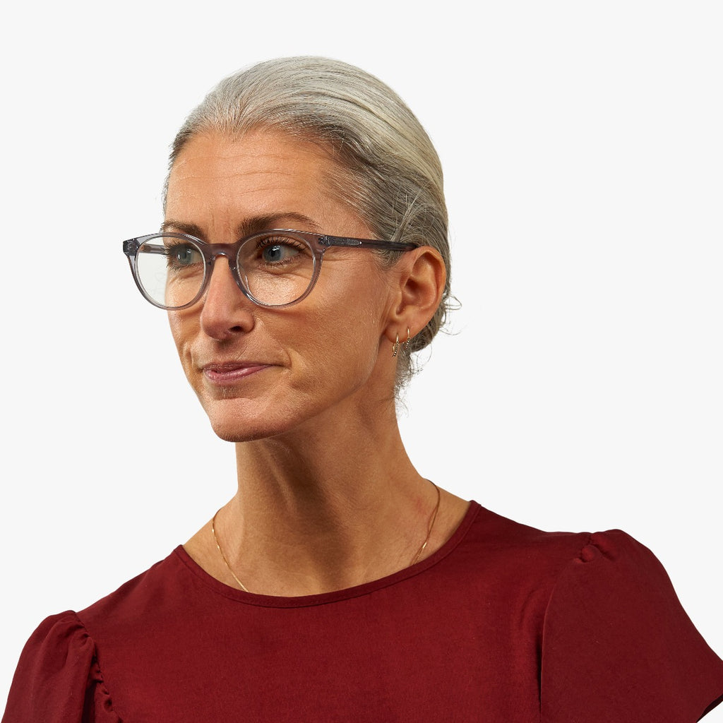 Women's Cole Crystal Grey Reading glasses - Luxreaders.com