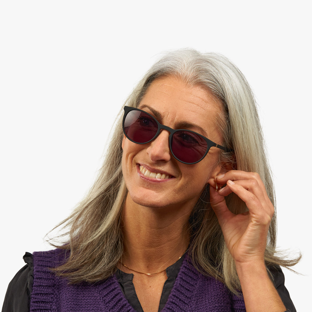 Women's Edwards Black Sunglasses - Luxreaders.com