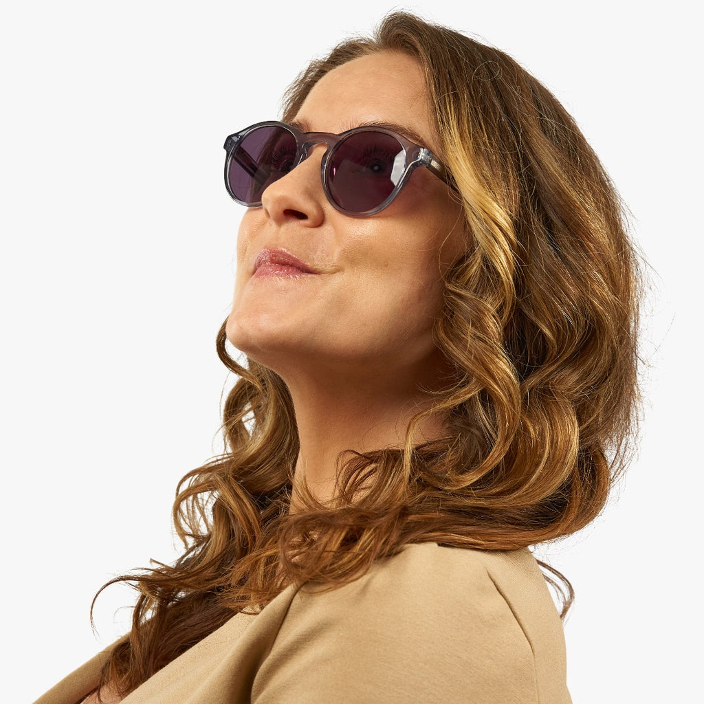 Women's Morgan Crystal Grey Sunglasses - Luxreaders.com