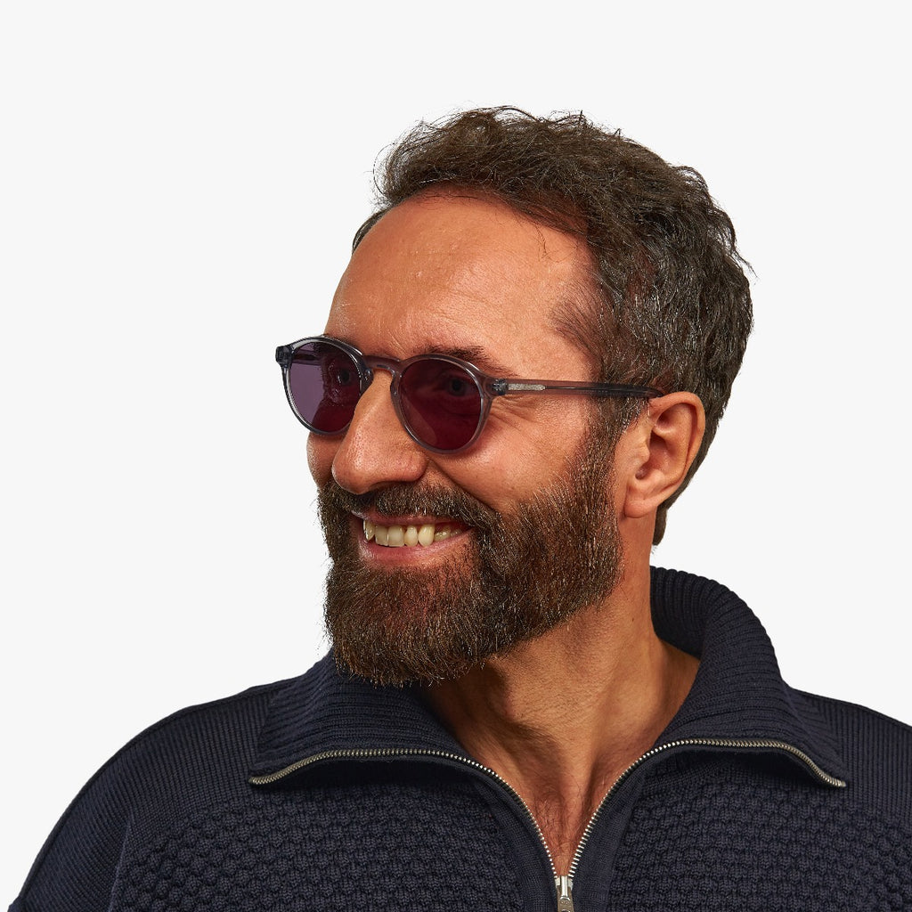 Men's Morgan Crystal Grey Sunglasses - Luxreaders.com