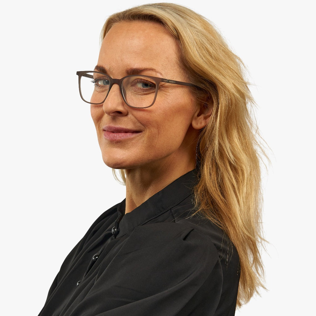 Women's Riley Grey Reading glasses - Luxreaders.com