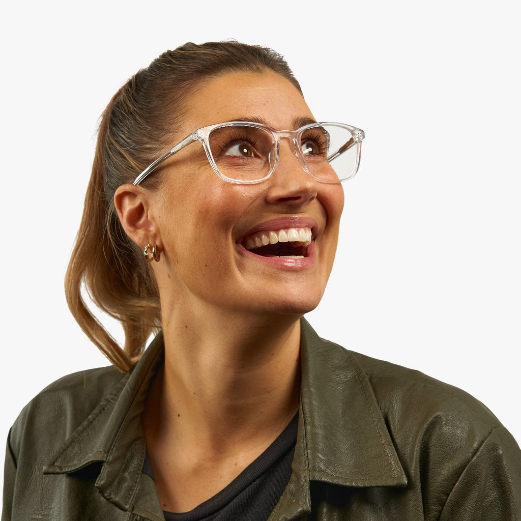Women's Taylor Crystal White Reading glasses - Luxreaders.com