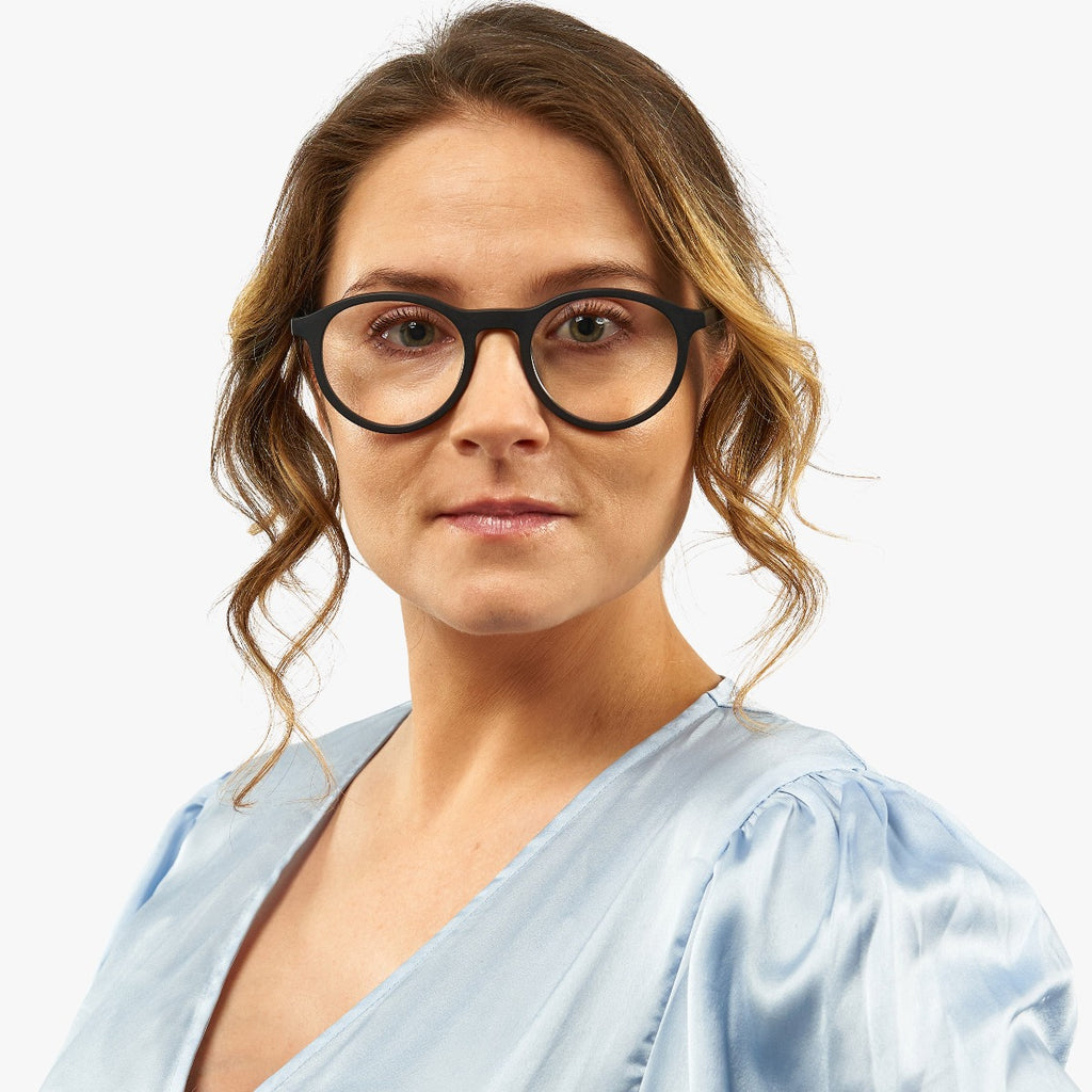 Women's Walker Black Reading glasses - Luxreaders.com