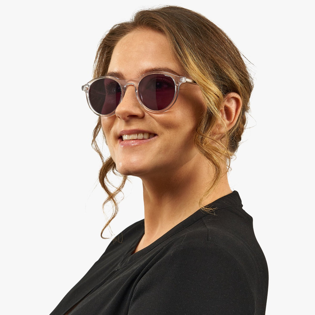 Women's Walker Crystal White Sunglasses - Luxreaders.com