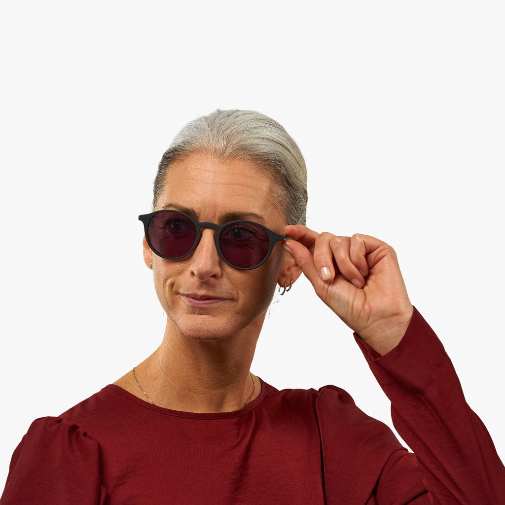 Women's Wood Black Sunglasses - Luxreaders.com