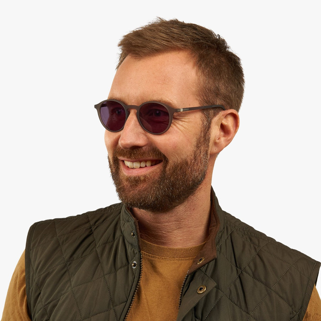 Men's Wood Grey Sunglasses - Luxreaders.com