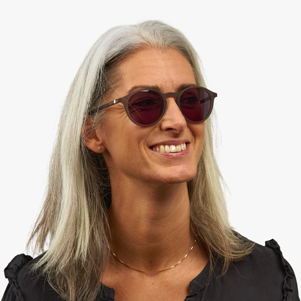 Women's Wood Grey Sunglasses - Luxreaders.com