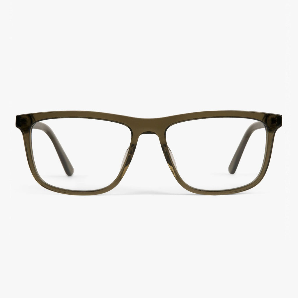 Buy Men's Adams Shiny Olive Reading glasses - Luxreaders.com