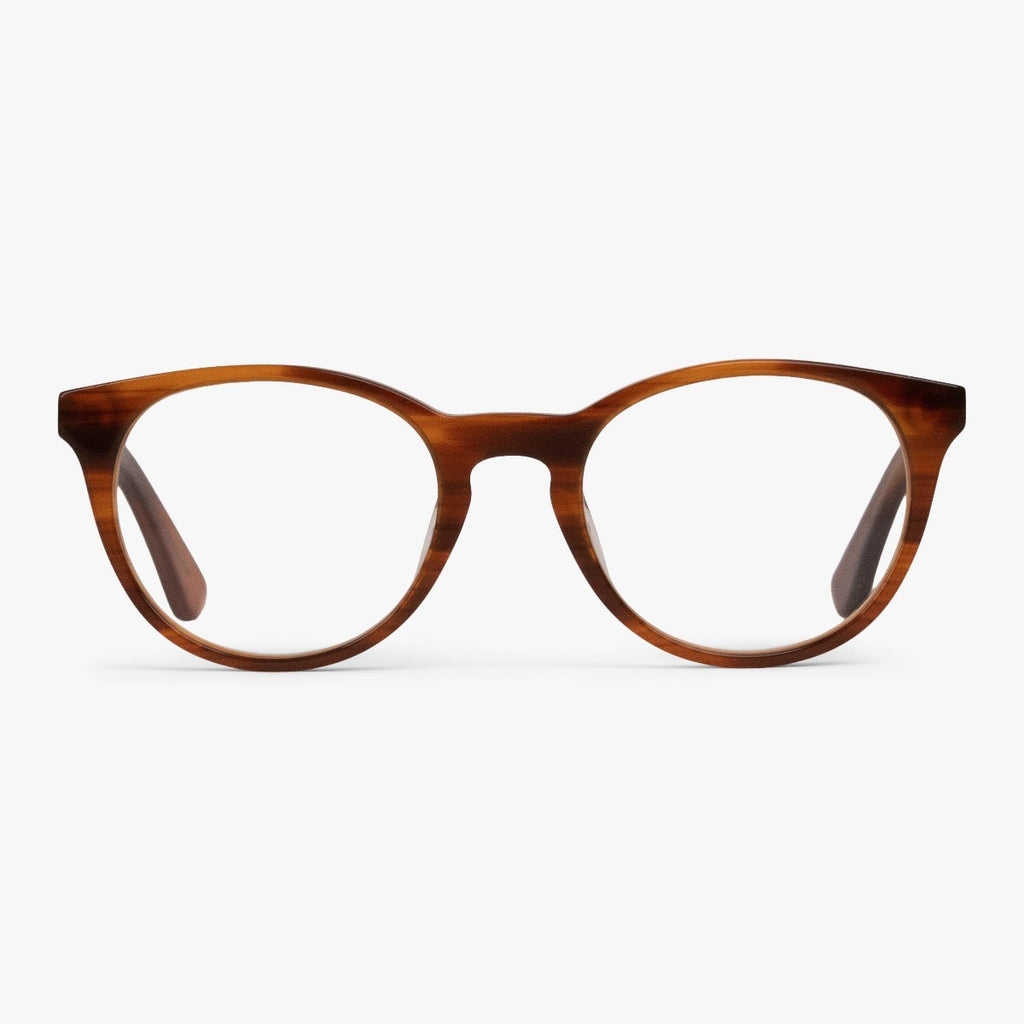 Buy Men's Cole Shiny Walnut Blue light glasses - Luxreaders.com