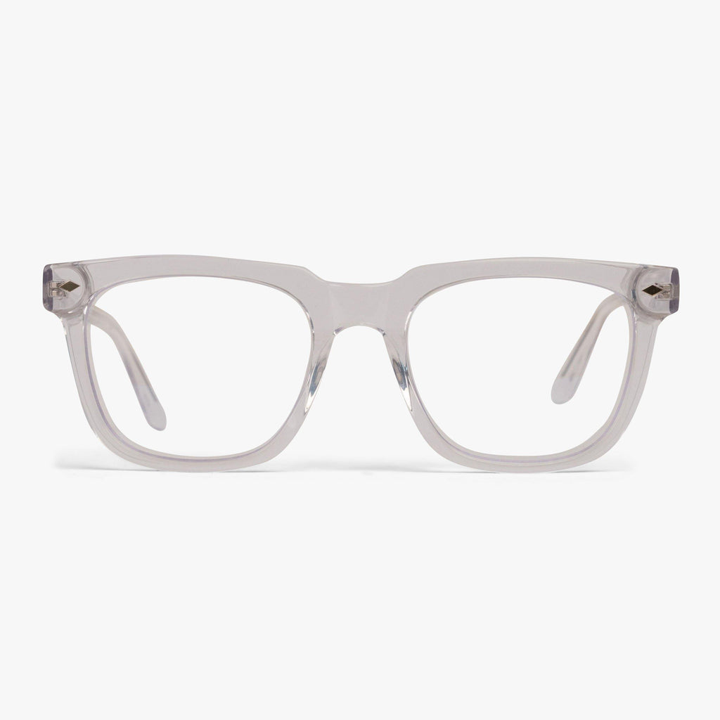 Buy Men's Davies Crystal White Blue light glasses - Luxreaders.com