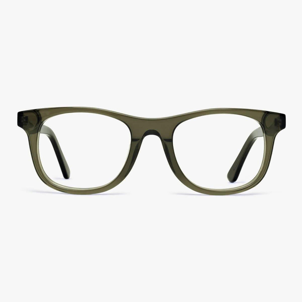 Buy Men's Evans Shiny Olive Blue light glasses - Luxreaders.com