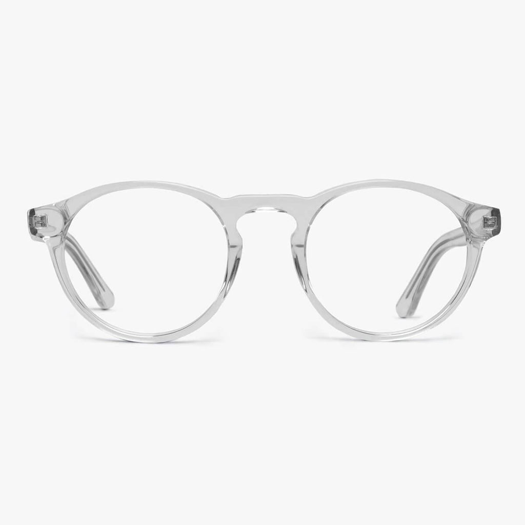 Buy Men's Morgan Crystal White Blue light glasses - Luxreaders.com