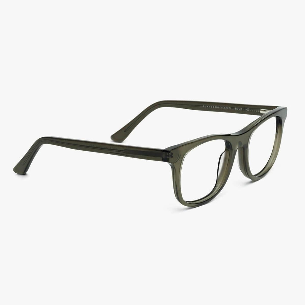 Evans Shiny Olive Reading glasses - Luxreaders.com