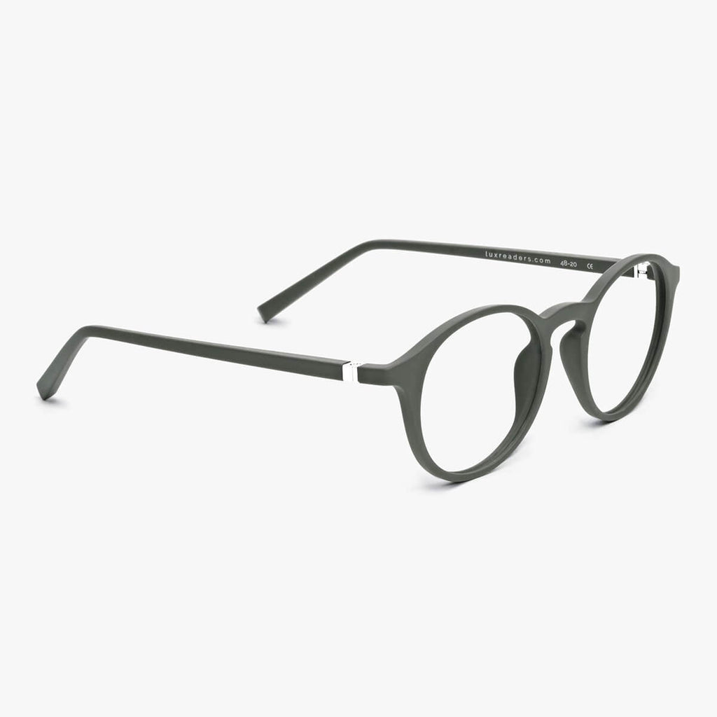 Wood Dark Army Reading glasses - Luxreaders.com