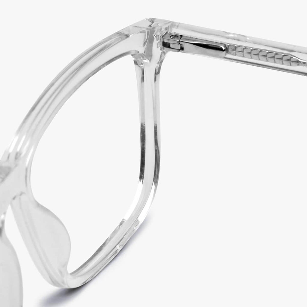 Women's Adams Crystal White Blue light glasses - Luxreaders.com